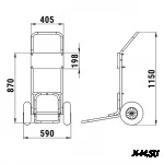 Тележка для ПЛМ (подставка для лодочного мотора на колесиках)