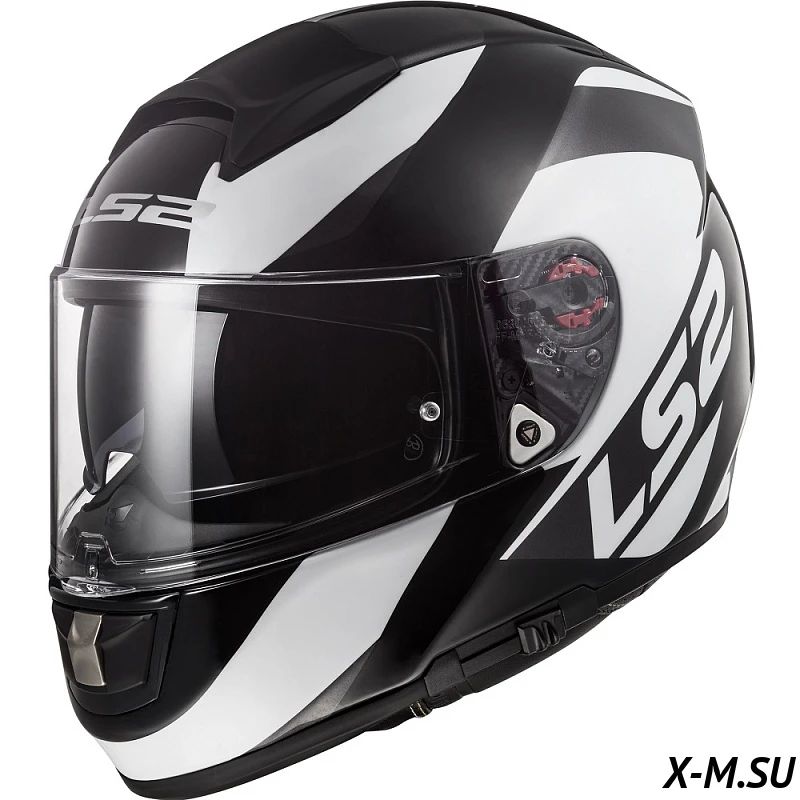 Мотошлем LS2 FF397 VECTOR FT2 WAVY черно-белый Мотошлем LS2 FF397 VECTOR FT2 WAVY черно-белый